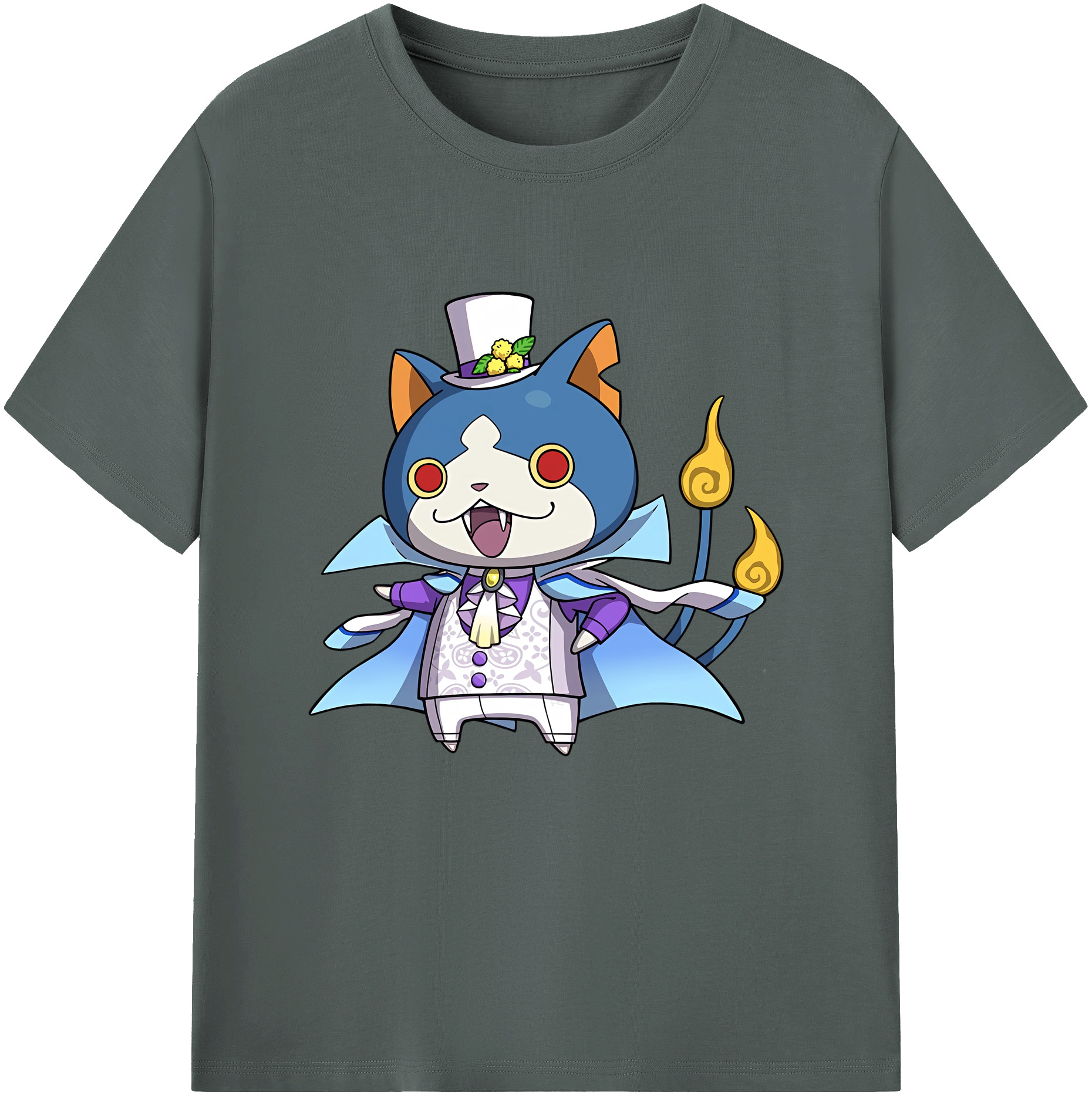 （画像用） 妖怪ウォッチ Yo-kai Watch 綿100％ メンズ半袖Tシャツ｜肌触りやわらか＆通気性